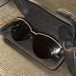 Balenciaga BB0004S 001 99MM Black Sunglasses - Unisex